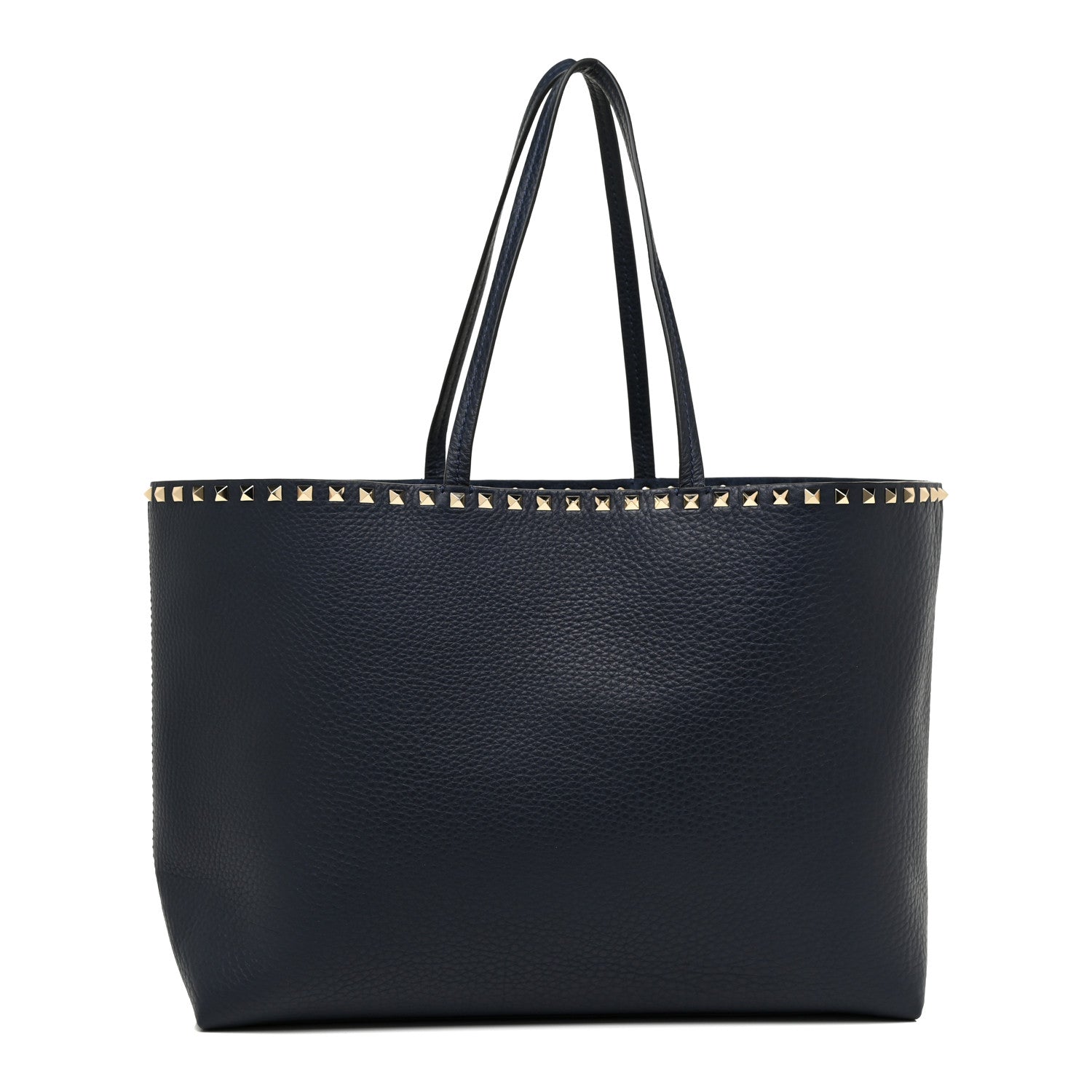 Valentino Garavani Grained Calfskin Rockstud Shoulder Tote Marine 1 of 15