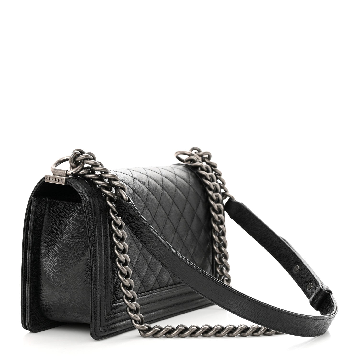 Chanel Caviar Quilted Medium Boy Flap Black 3 of 11