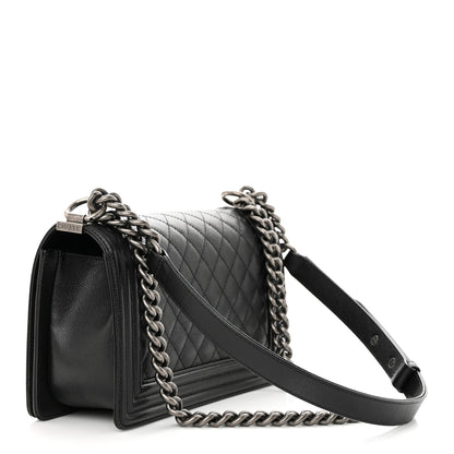 Chanel Caviar Quilted Medium Boy Flap Black 3 of 11