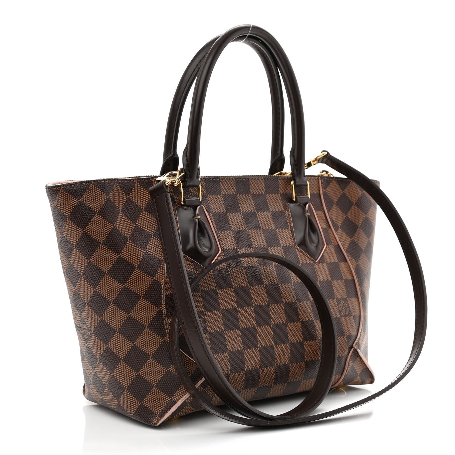 Louis Vuitton Damier Ebene Caissa Tote PM Rose Ballerine 3 of 12