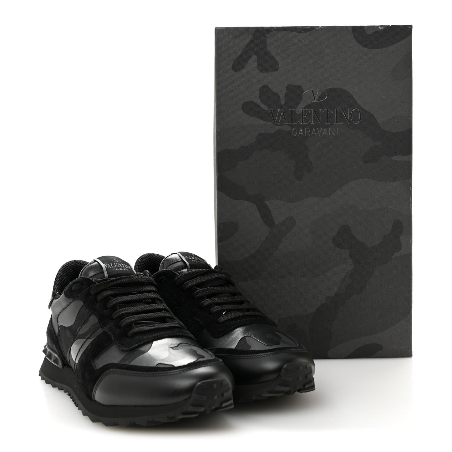 Nappa Suede Camouflage Mens Rockrunner Sneakers 41 Black