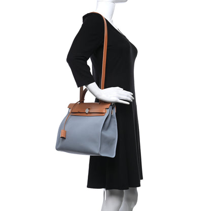 Hermes Military Toile Vache Hunter Herbag Zip PM 31 Bleu Lin 2 of 10