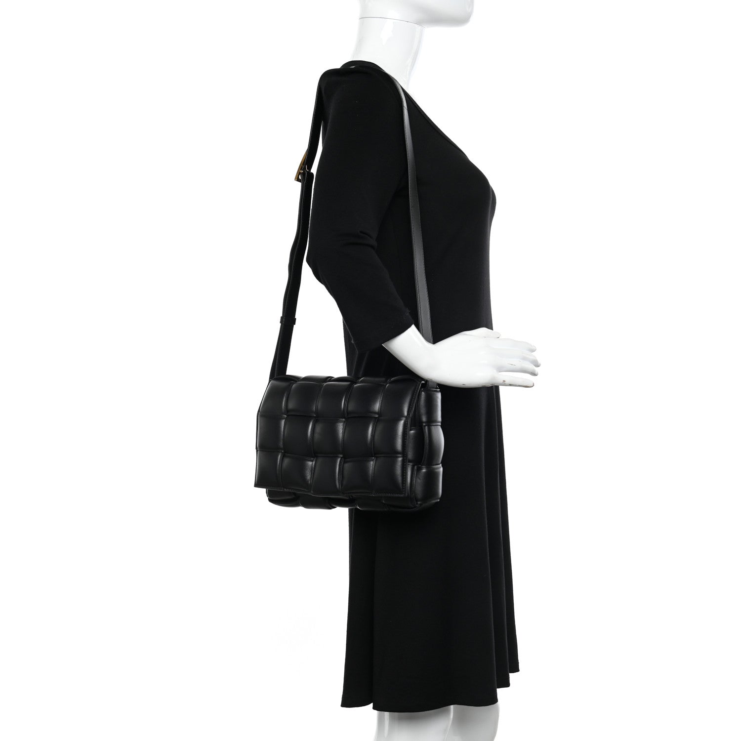 Bottega Veneta Nappa Maxi Intreccio Padded Cassette Crossbody Bag Black 2 of 10
