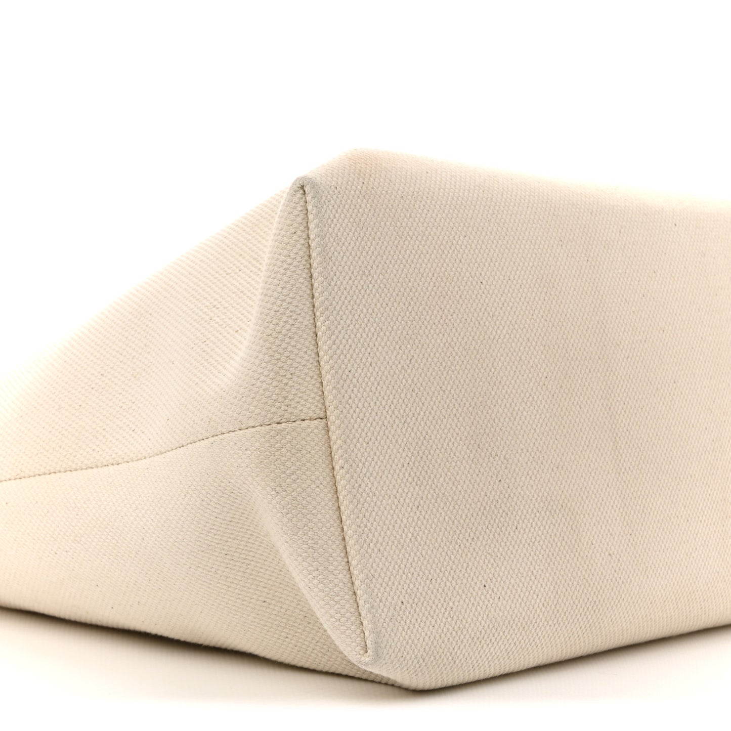 Canvas Calfskin Horizontal Cabas Natural Tan