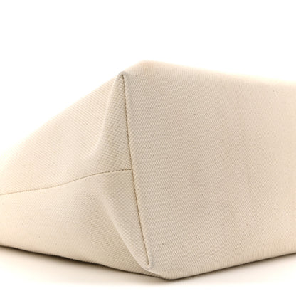 Celine Canvas Calfskin Horizontal Cabas Natural Tan 9 of 14