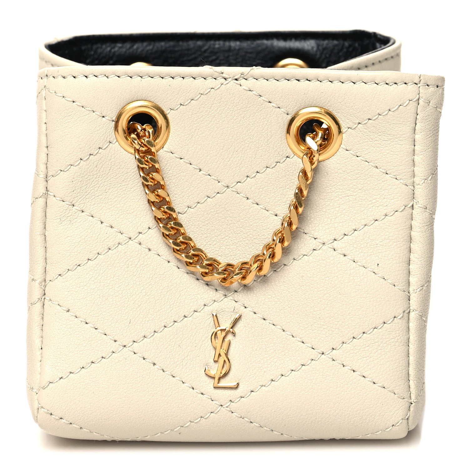 Saint Laurent Lambskin Quilted Baby Bucket Bag Crema Soft 1 of 10