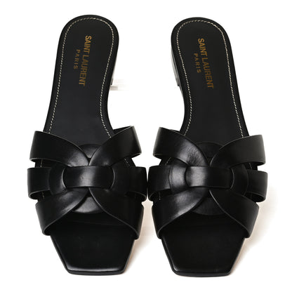 Saint Laurent Calfskin Nu Pied 05 Slide Sandals 38 Black 5 of 12