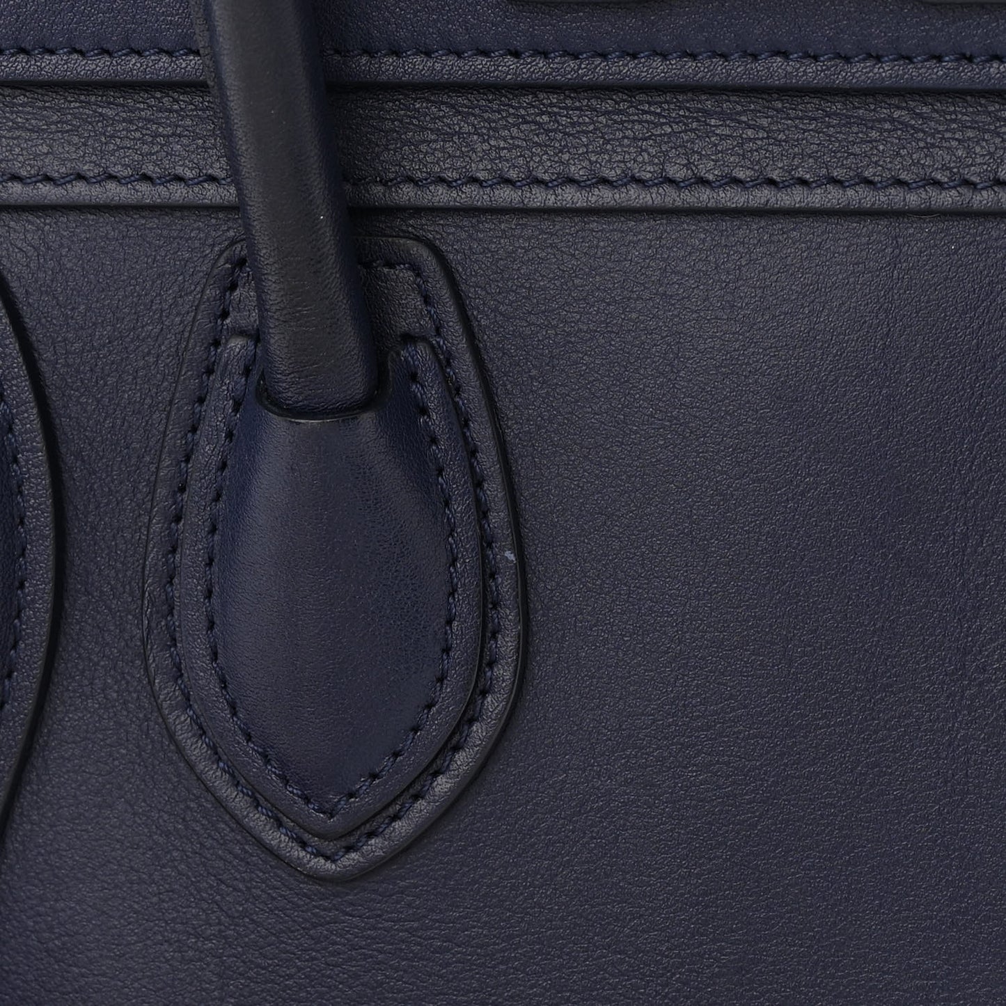 Smooth Calfskin Nano Luggage Navy Blue