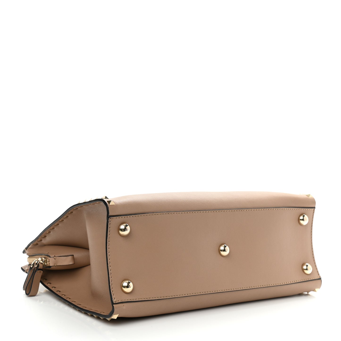 Vitello Rockstud Dome Shopper Alpaca