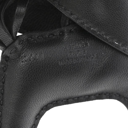 Hermes Milo Lambskin Studded Grigri Rodeo Robeo Rock Horse Bag Charm PM Black 4 of 5
