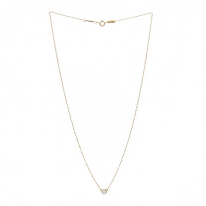 Tiffany 18K Yellow Gold Diamond .17ct Elsa Peretti Diamonds by the Yard Pendant Necklace 3 of 5