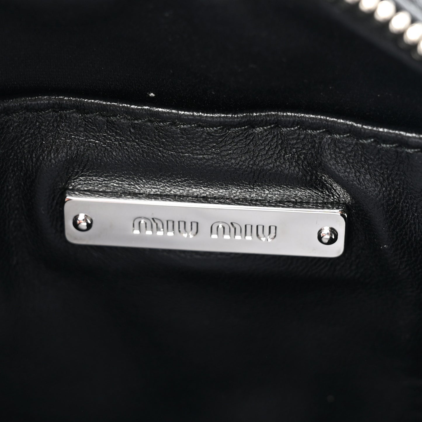 Nappa Matelasse Crystal Round Crossbody Bag Black