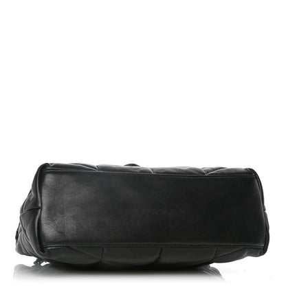 Saint Laurent Lambskin Quilted Small Loulou Puffer Monogram Chain Satchel Black 4 of 12