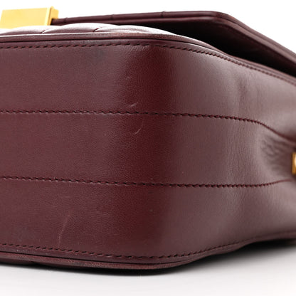 Saint Laurent Lambskin Matelasse Monogram Medium Vicky Chain Bag Rouge Legion 10 of 12
