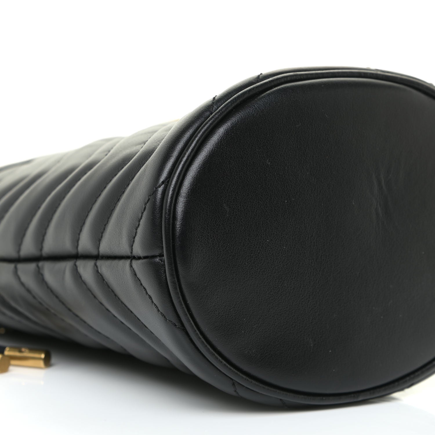 Gucci Calfskin Matelasse Mini GG Marmont 2.0 Bucket Bag Black 5 of 9
