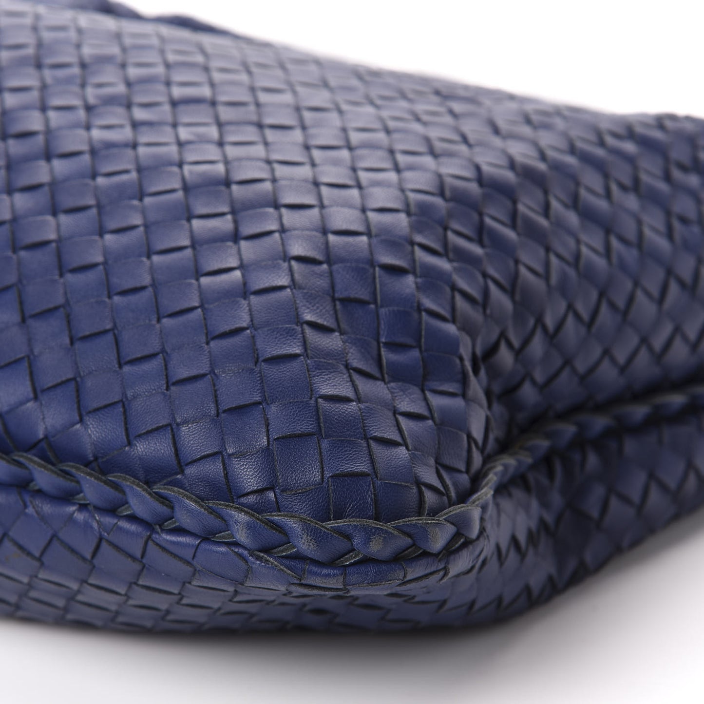 Nappa Intrecciato Large Veneta Hobo Sapphire
