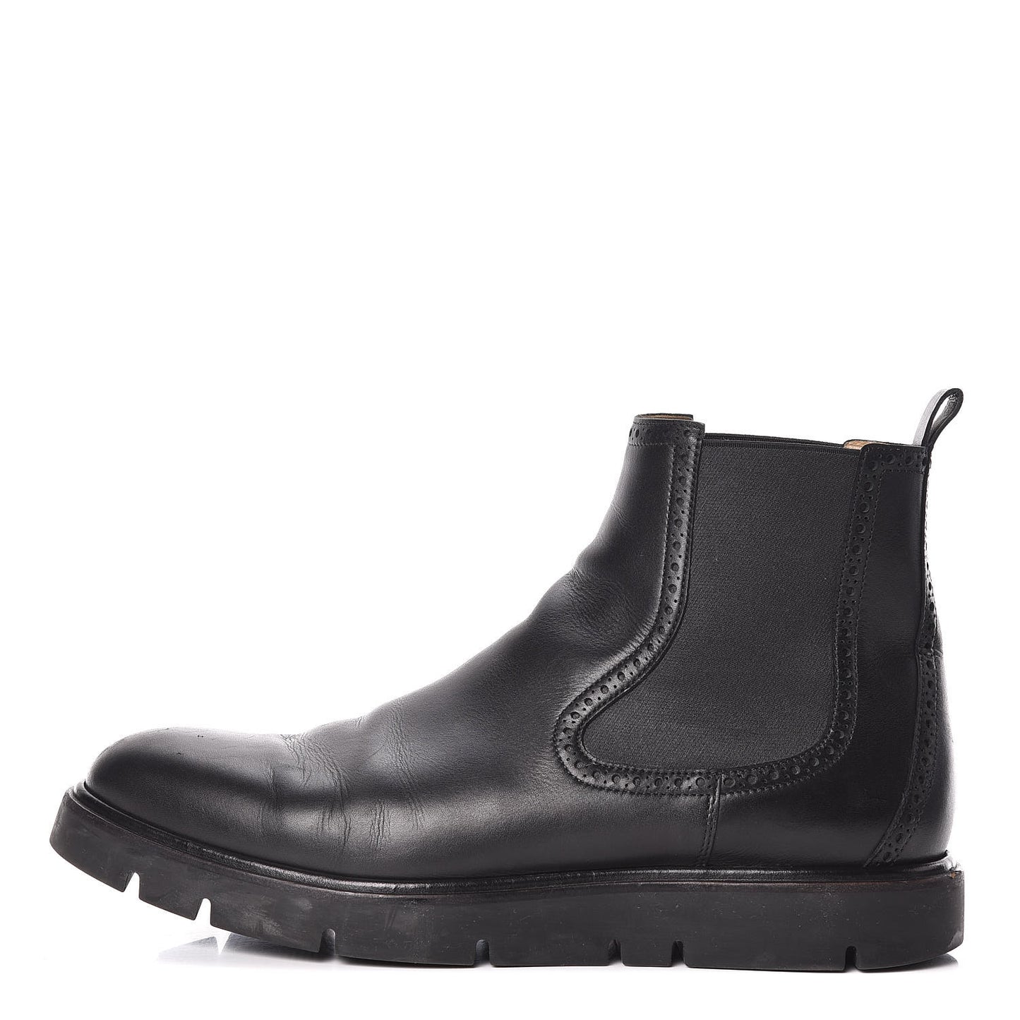Calfskin Mens Ankle Boots 43 Black