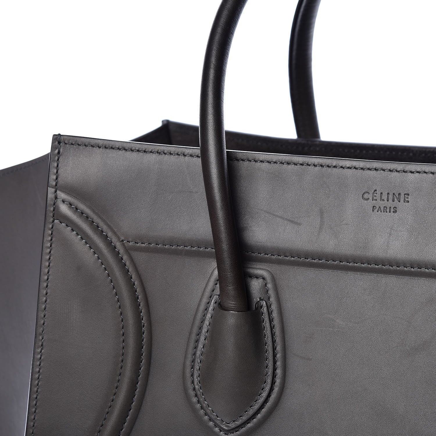 Celine Smooth Calfskin Medium Phantom Luggage Grey 10 of 14