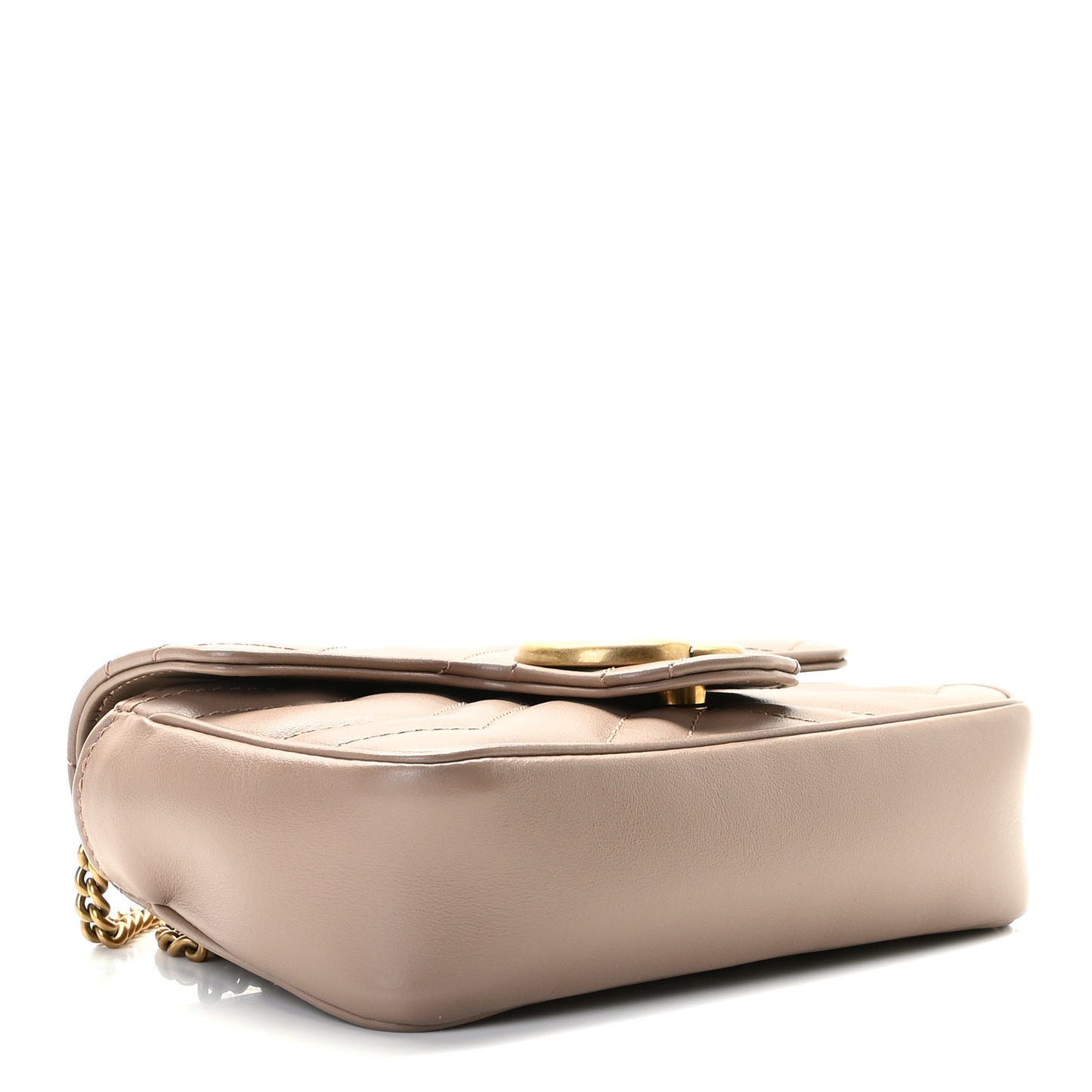 Calfskin Matelasse Super Mini GG Marmont Shoulder Bag Porcelain Rose