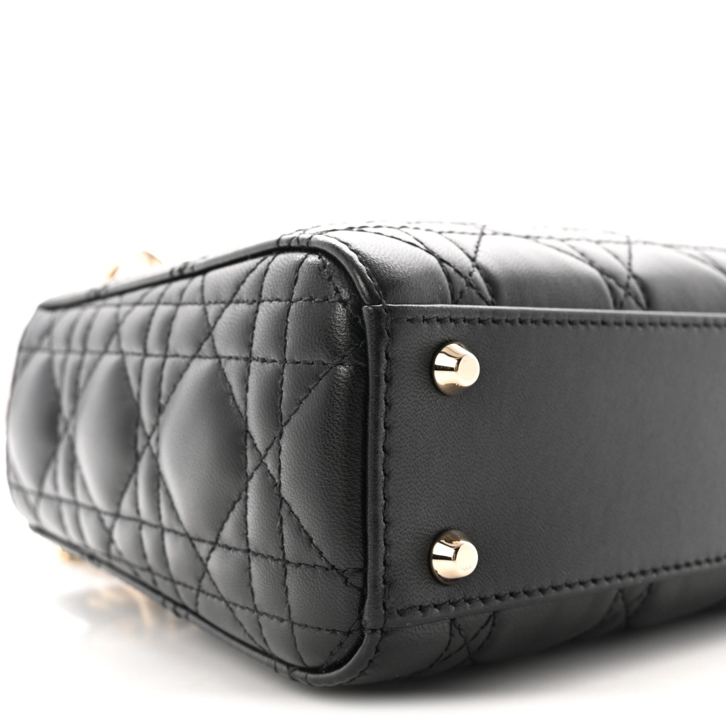 Lambskin Cannage Mini Lady Dior Black