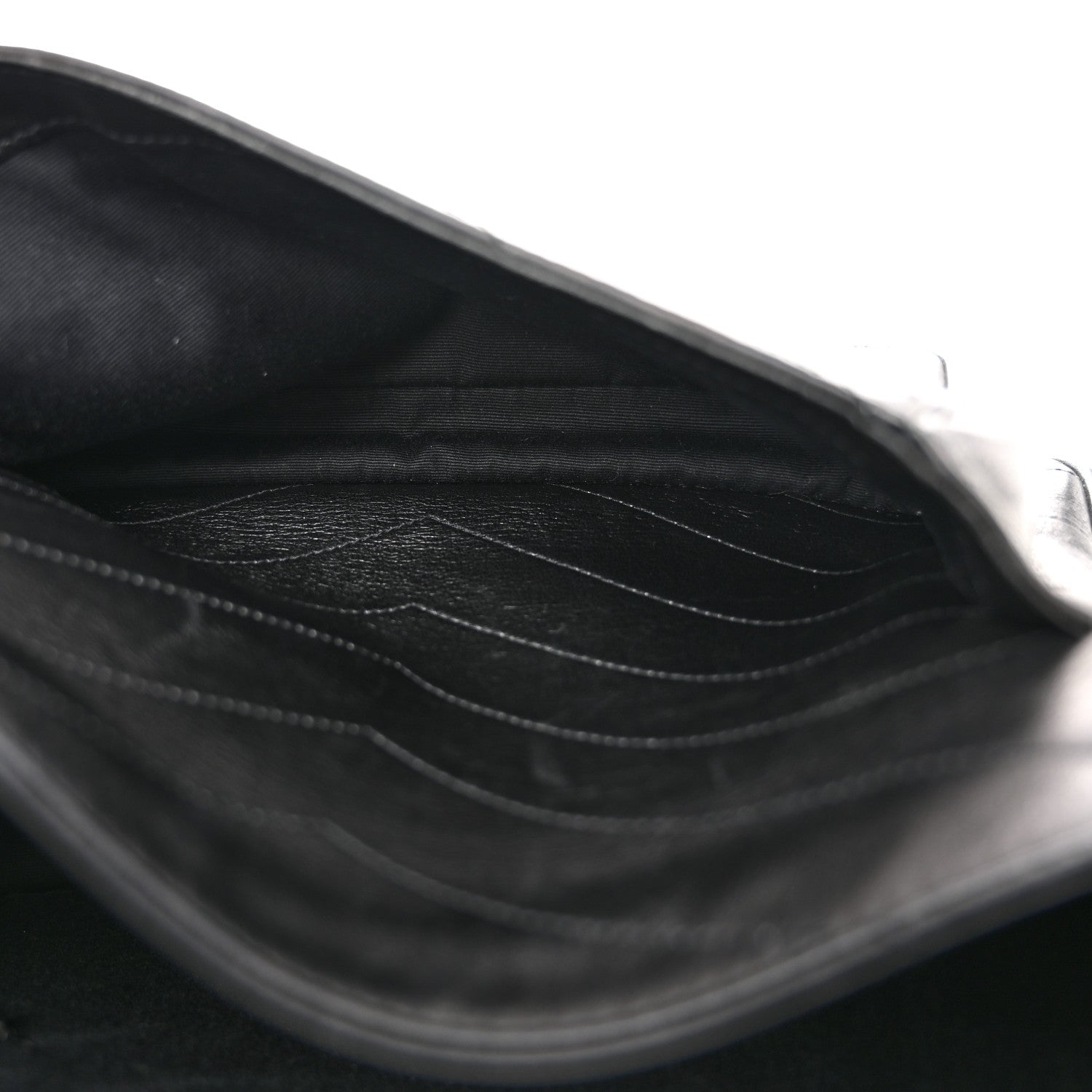 Saint Laurent Lambskin Matelasse Monogram Medium Niki Chain Satchel Black 6 of 11