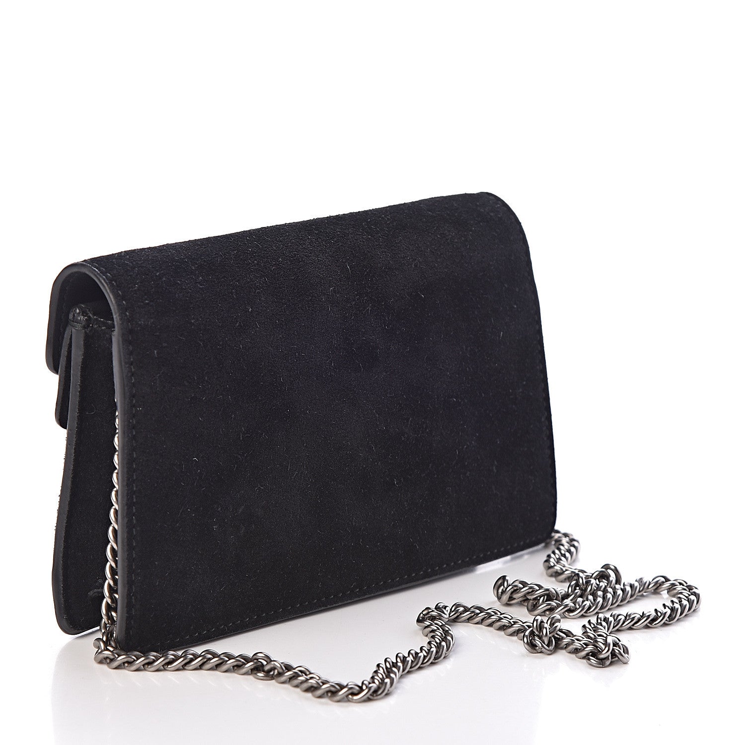 Gucci Suede Super Mini Dionysus Shoulder Bag Black 3 of 9
