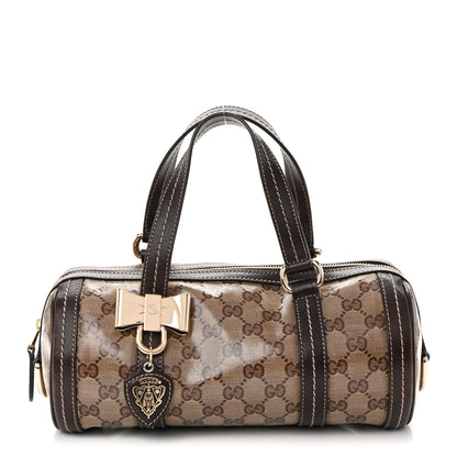 Gucci Crystal Monogram Duchessa Small Boston Bag Brown 1 of 10