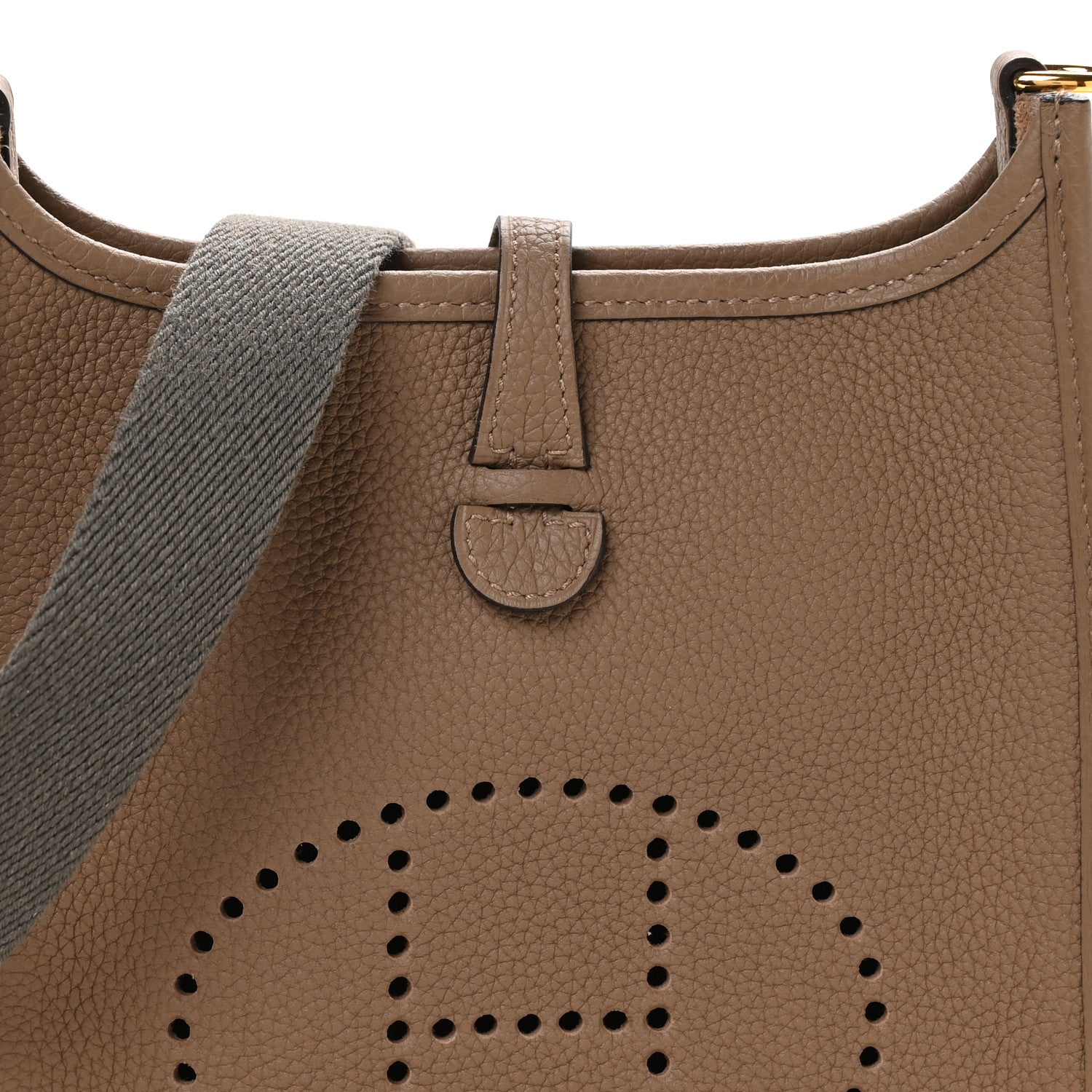 Hermes Taurillon Clemence Evelyne TPM Beige De Weimar Gris Etain 7 of 10