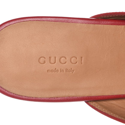 Gucci Malaga Kid Womens Princetown Slippers 39.5 Hibiscus Red 7 of 9