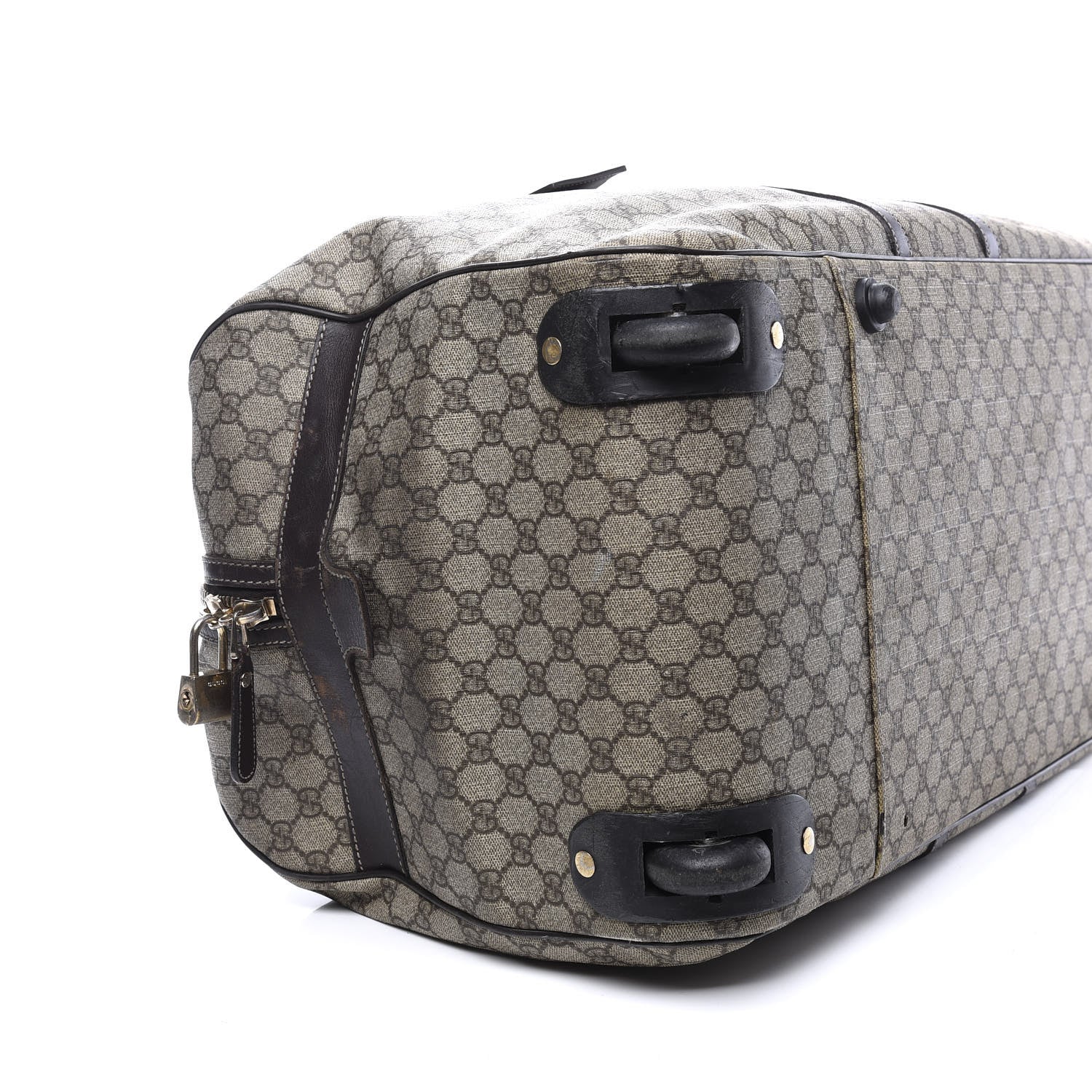 Gucci GG Plus Monogram Large Carry On Duffle Trolley Brown 5 of 24