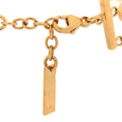 Saint Laurent Brass Crystal Monogram Multi Strand Bracelet S Gold 4 of 6