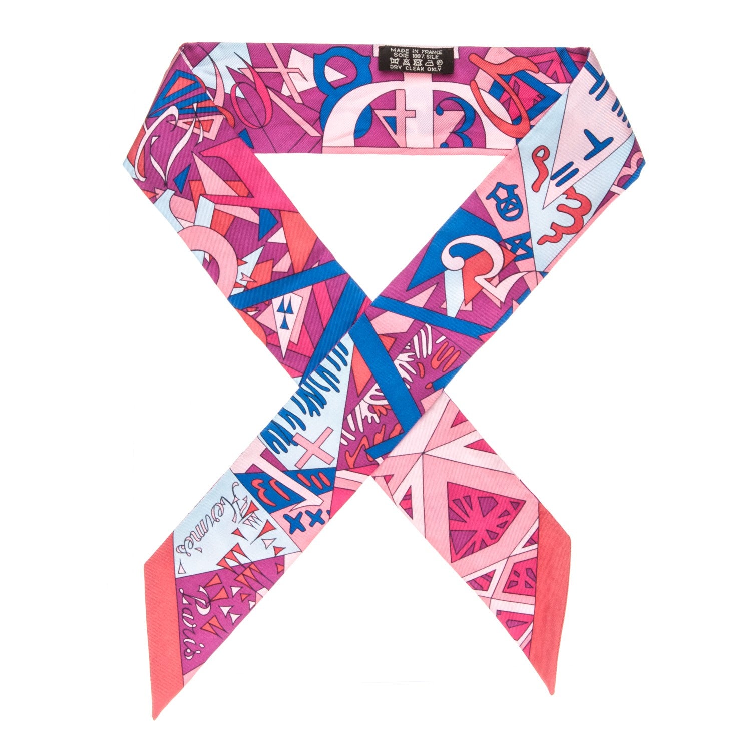 Hermes Silk Le Nombre D'Or Twilly 1 of 4