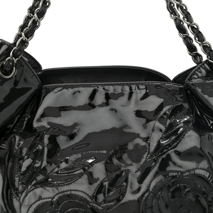 Chanel Patent Camellia Shoulder Bag Black 8 of 12