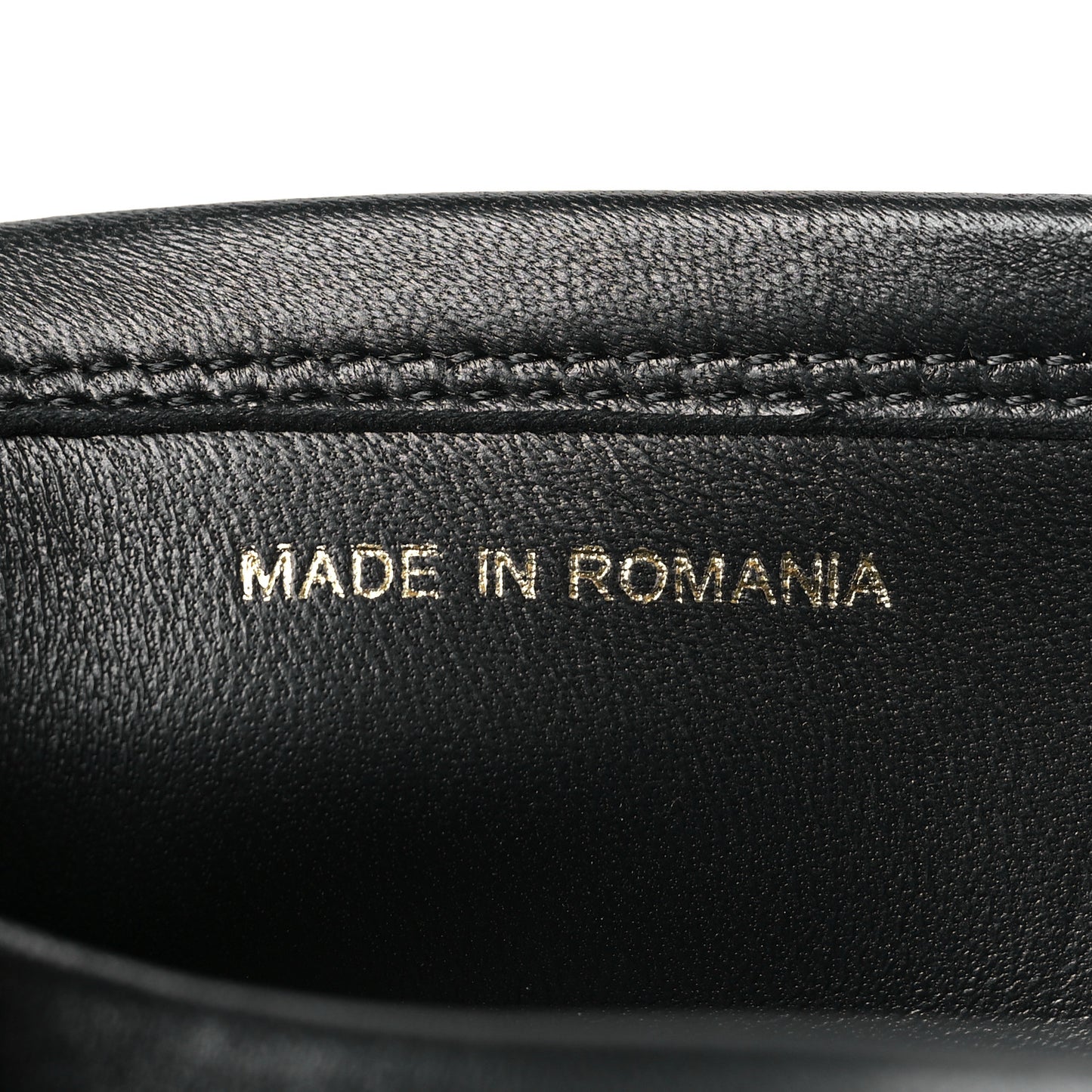 Calfskin Womens Stitched CC Loafers 39 Black