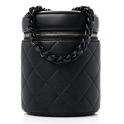 Chanel Lambskin Quilted Small Vanity Case Black 3 of 10