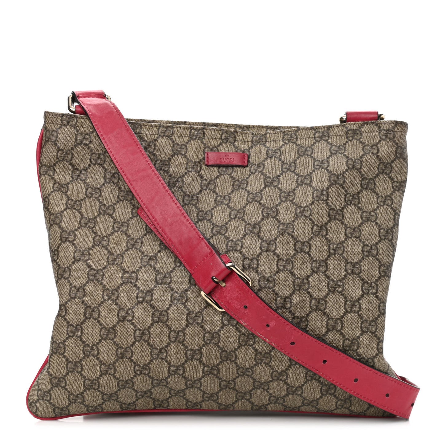 GG Supreme Monogram Medium Flat Messenger Bag Pink