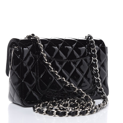 Chanel Patent Calfskin Quilted Mini Rectangular Flap Black 3 of 11