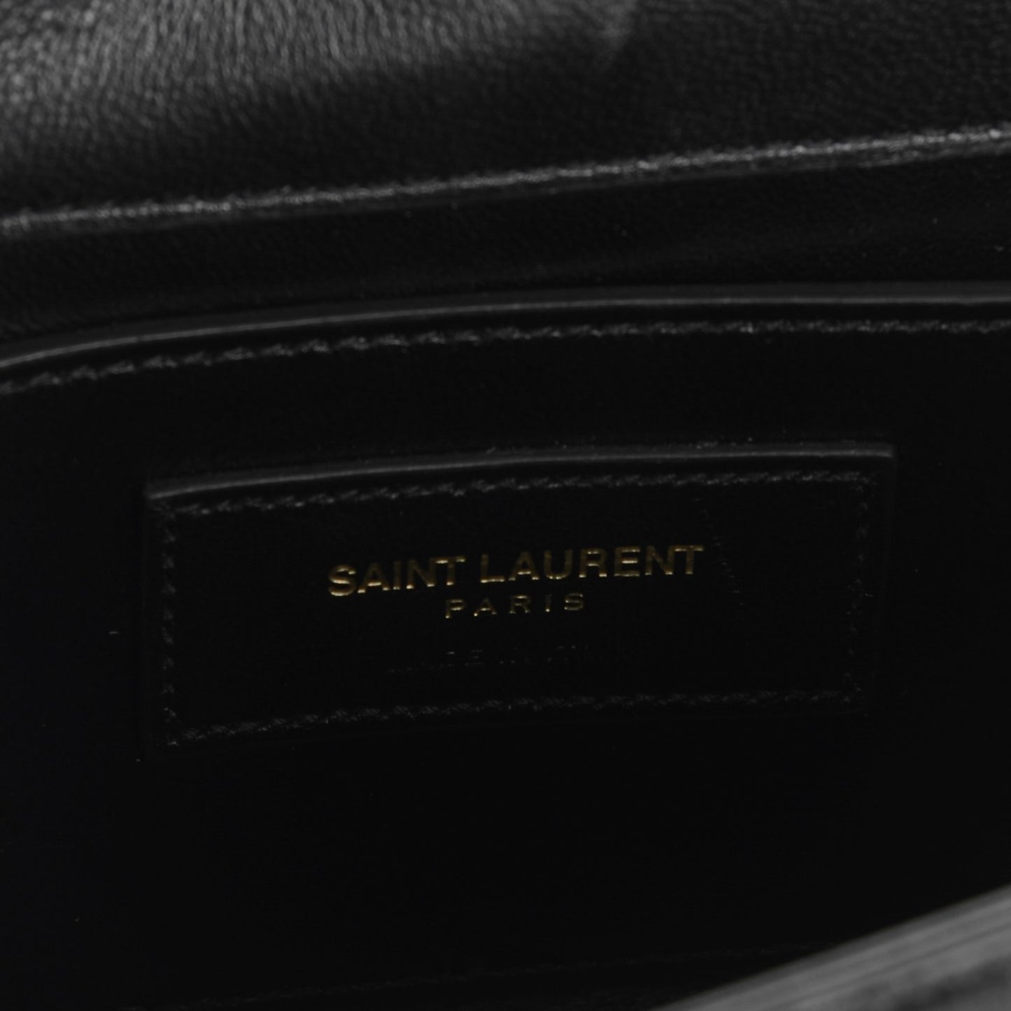 Suede Small Classic Monogram Kate Tassel Satchel Black