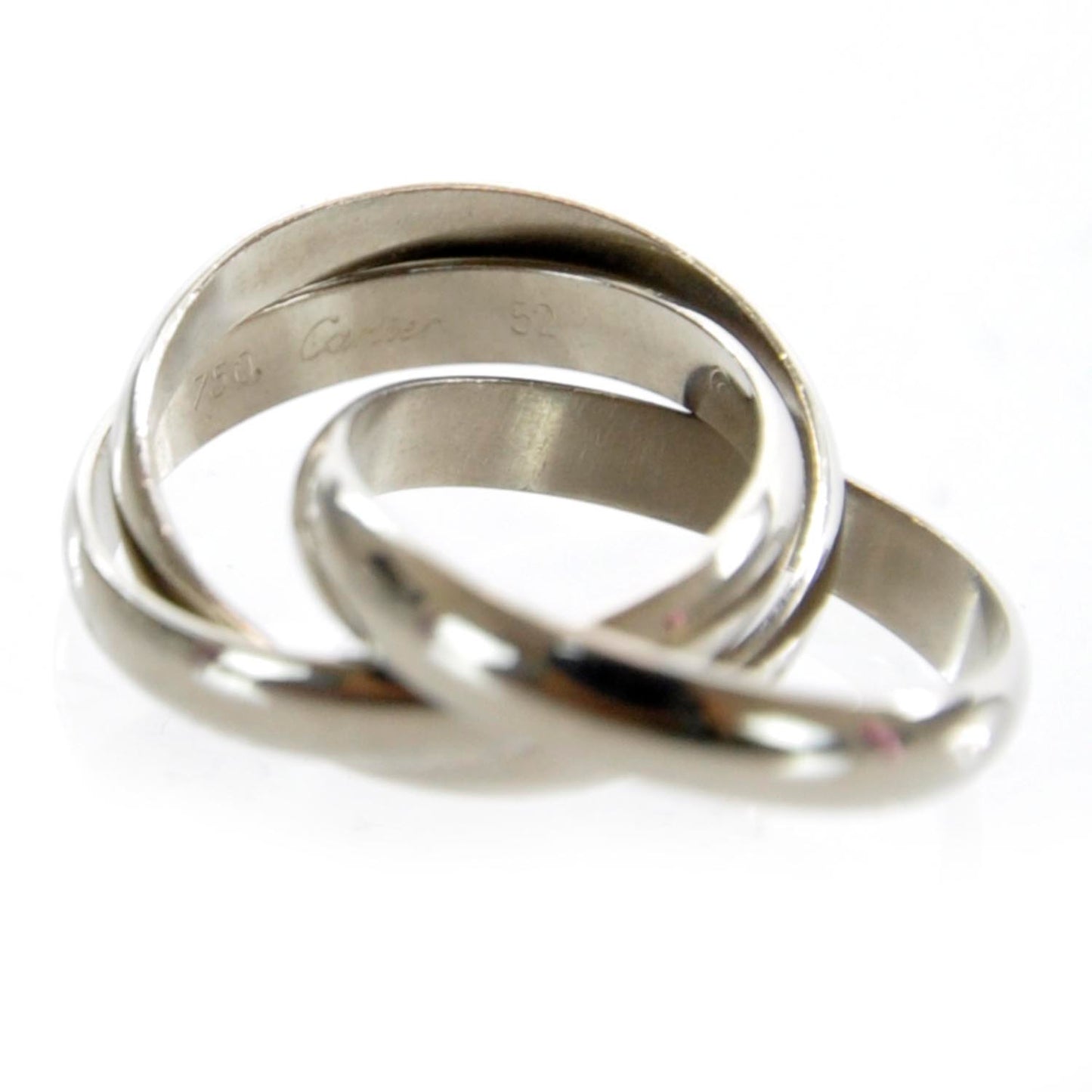 18k White Gold Trinity Rolling Ring 52 6