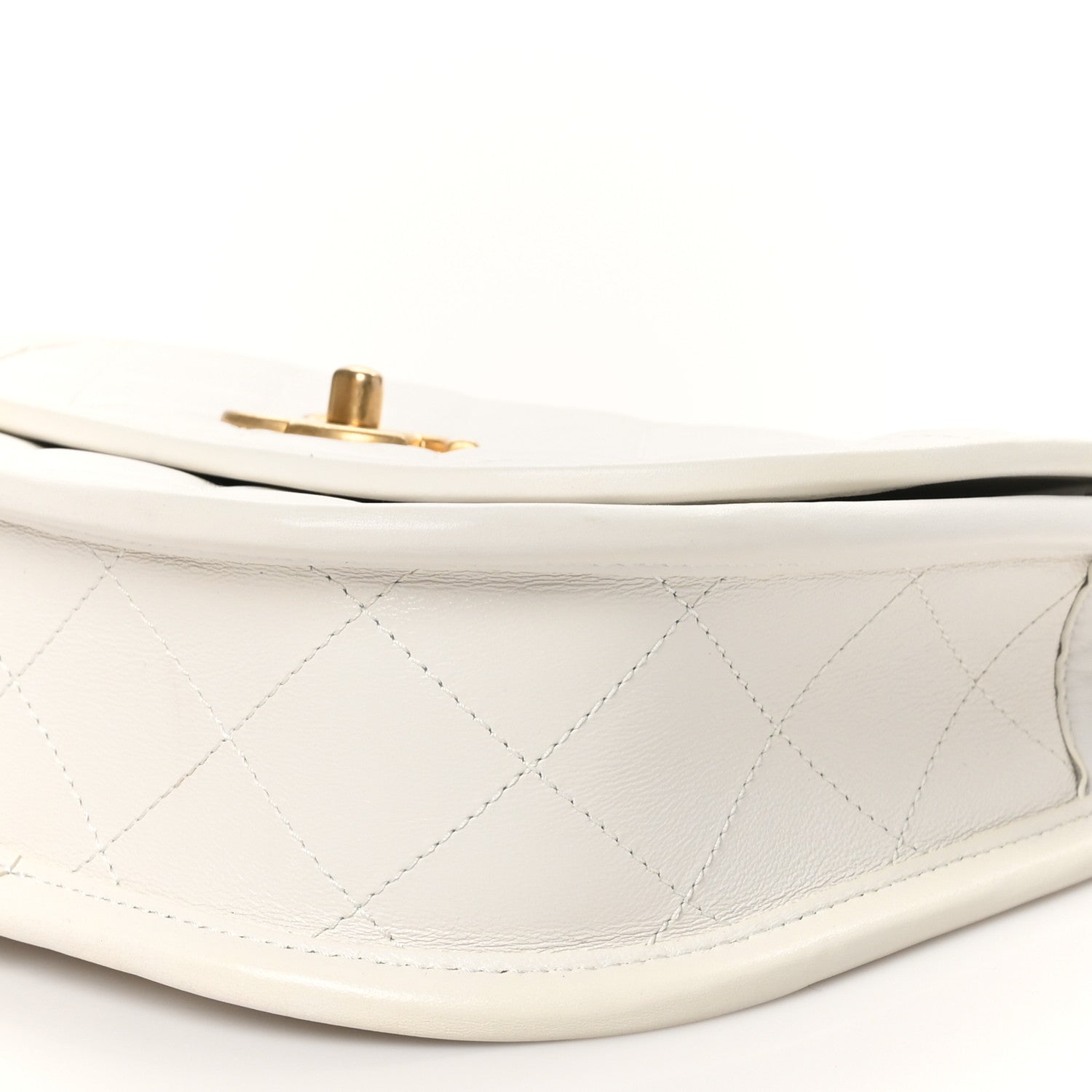 Chanel Lambskin Quilted Small Messenger Flap White 9 of 10