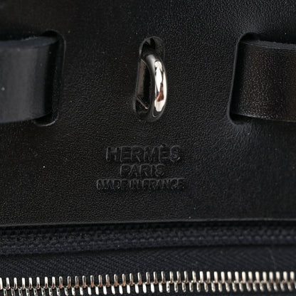 Hermes Military Toile Vache Hunter Herbag Zip Retourne 31 PM Black 7 of 9