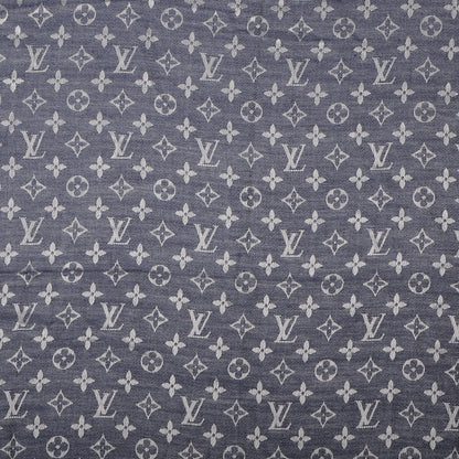 Louis Vuitton Silk Wool Monogram Denim Shawl Blue 1 of 5