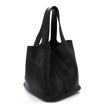 Hermes Taurillon Clemence Picotin Lock 22 MM Black 3 of 10