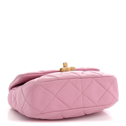 Chanel Lambskin Quilted Mini Lacquered Chain Flap Pink 4 of 10