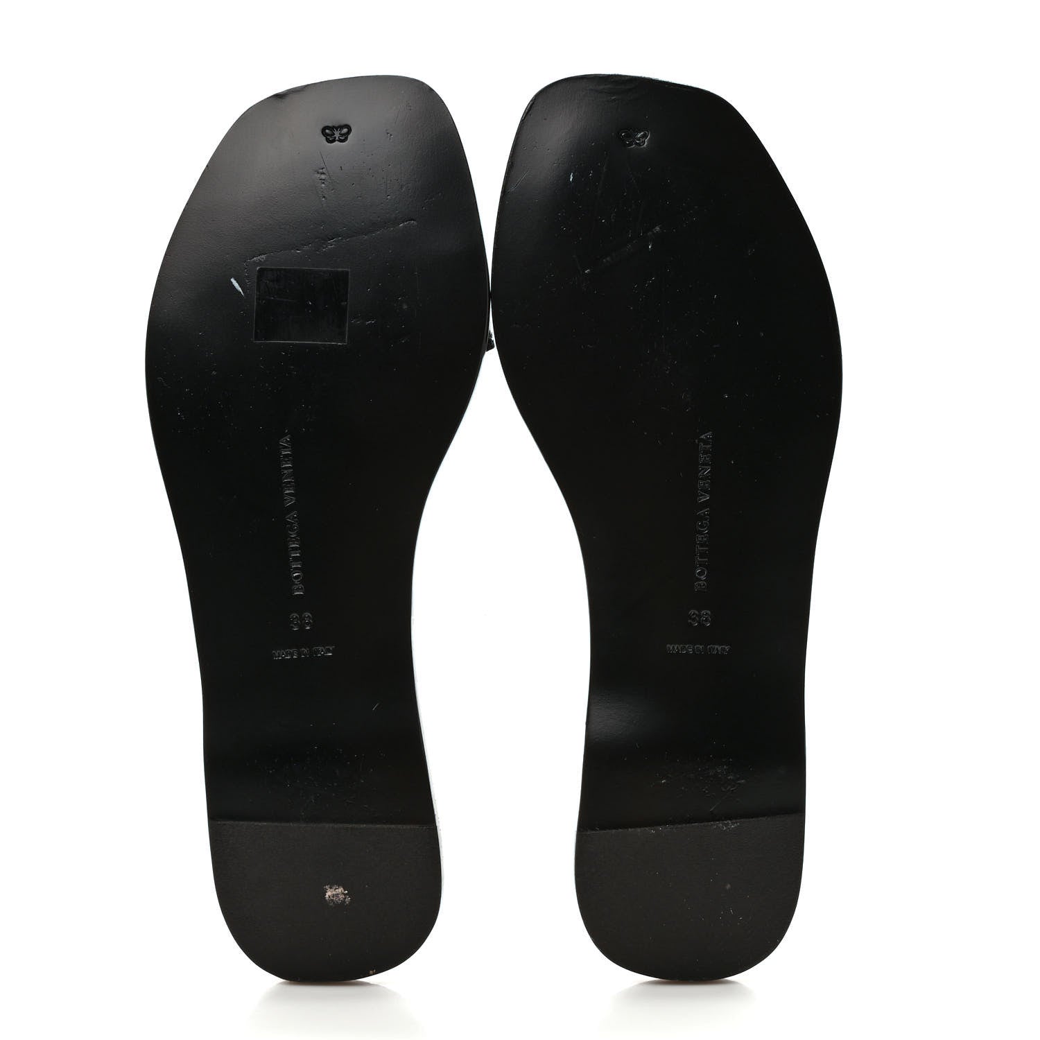 Bottega Veneta Nappa Embossed Flat Sandals 38 Black 5 of 7