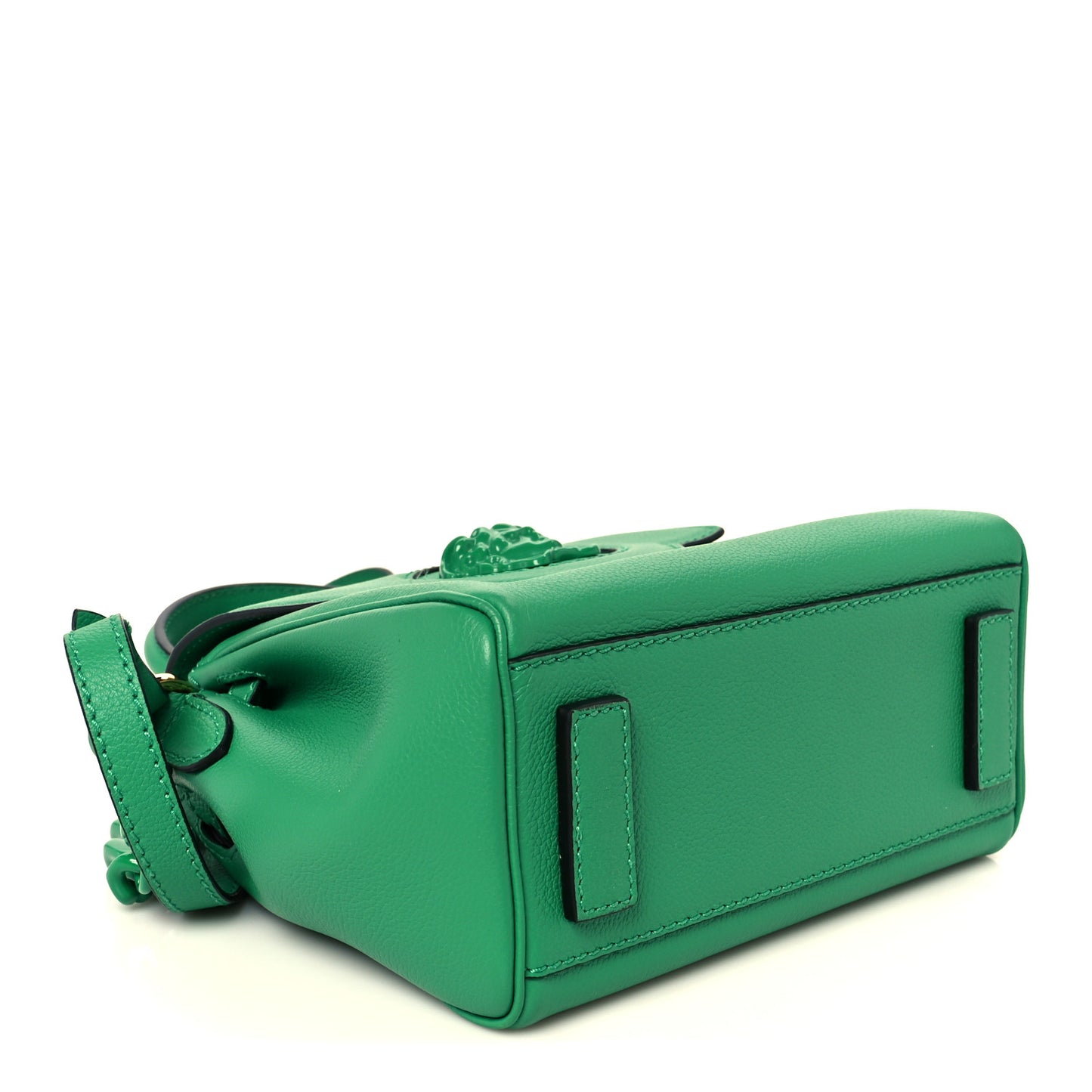 Grained Calfskin Small La Medusa Bag Green