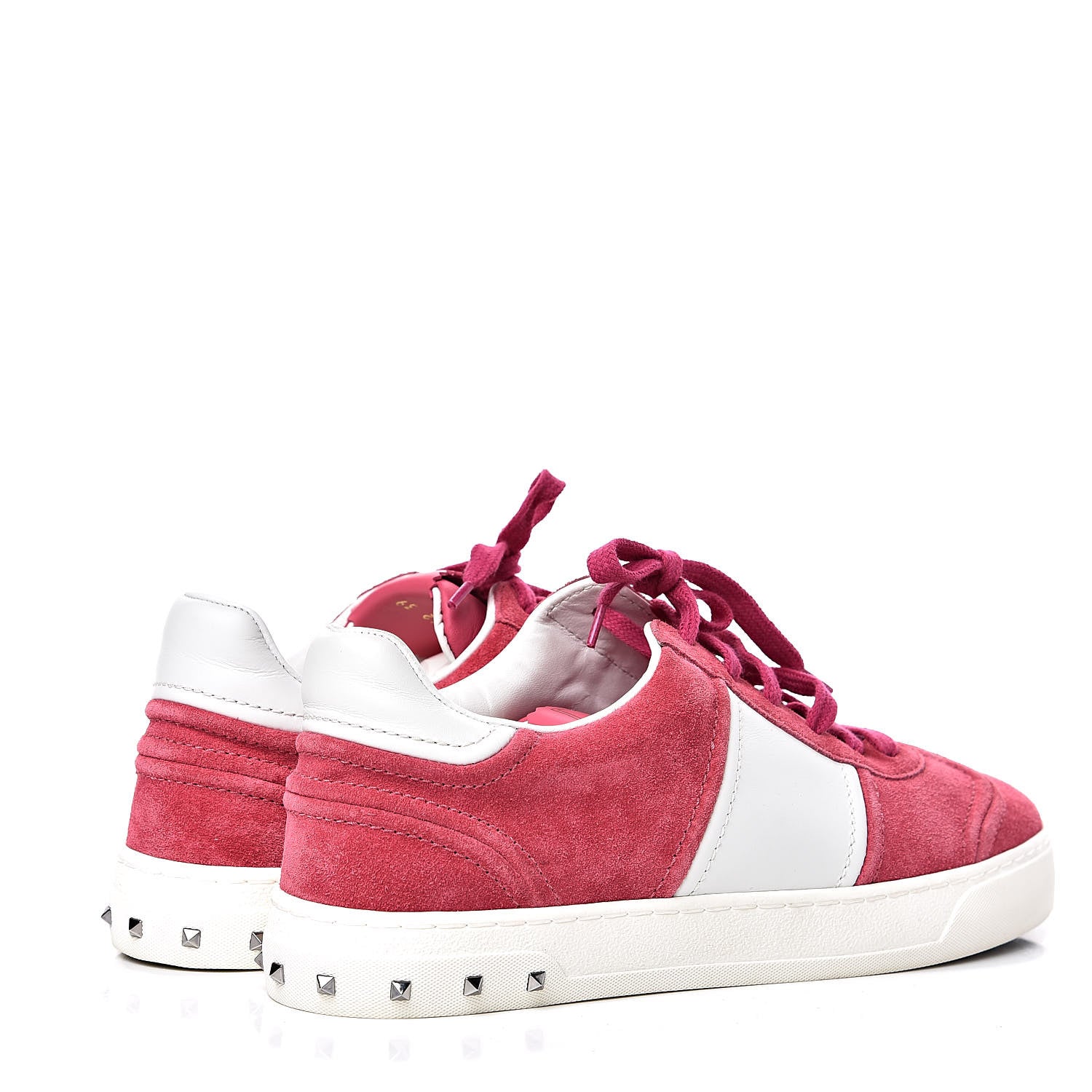 Valentino Garavani Suede Womens Flycrew Sneakers 39 Shadow Pink Optic White 4 of 9