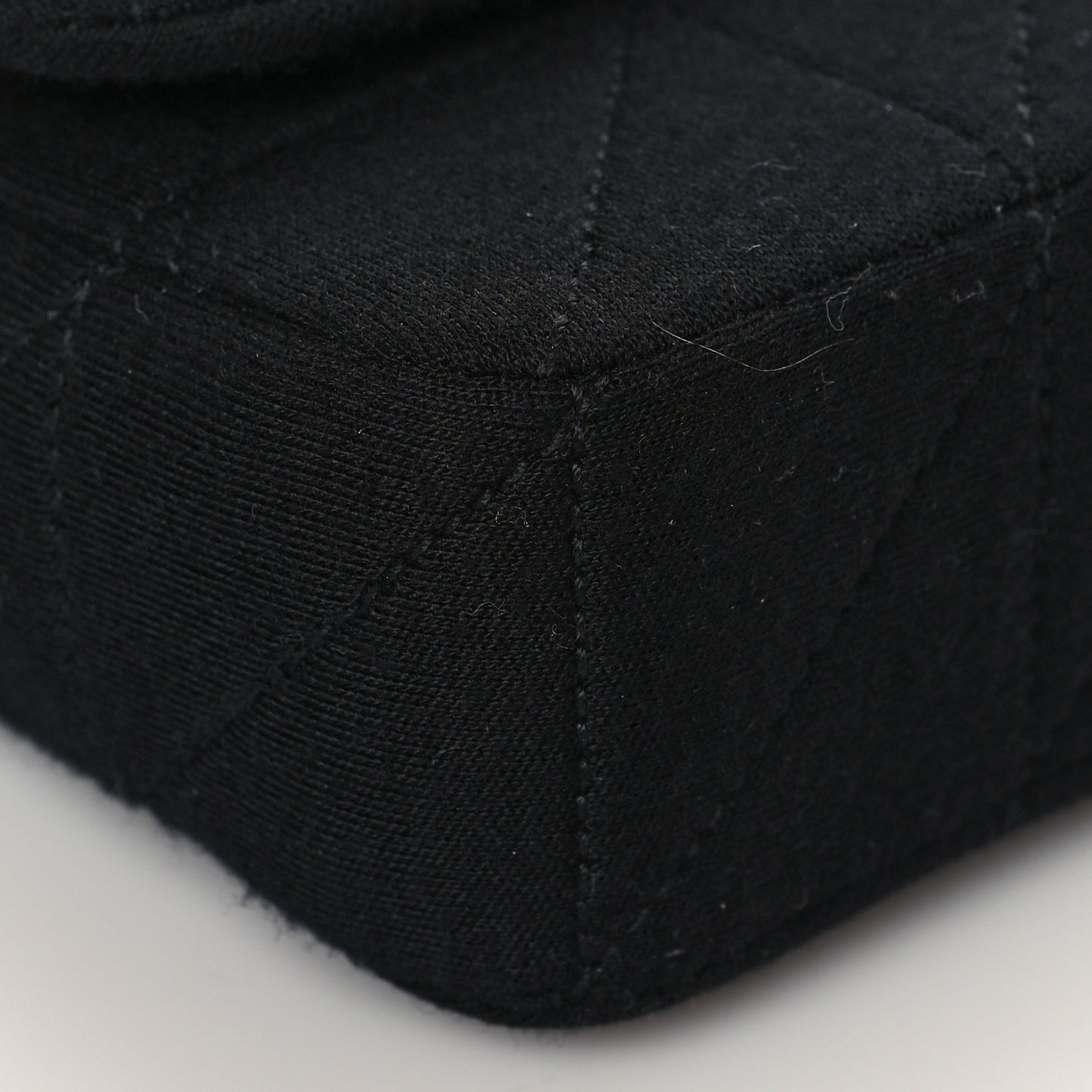 Jersey Wool Patchwork Monogram Medium Jamie Baguette Black