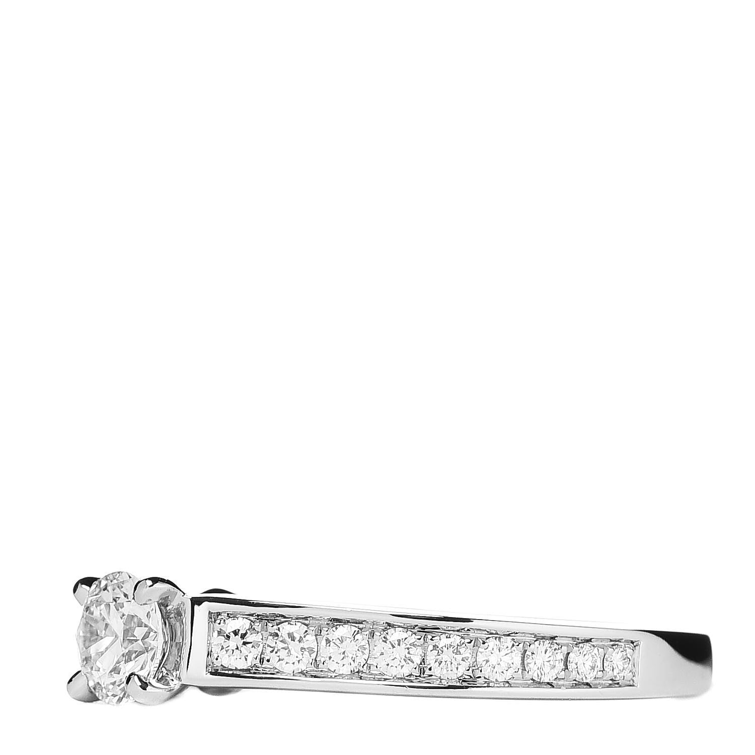 Cartier Platinum Diamond .30ct 1895 Solitaire Engagement Ring 50 5.25 3 of 8