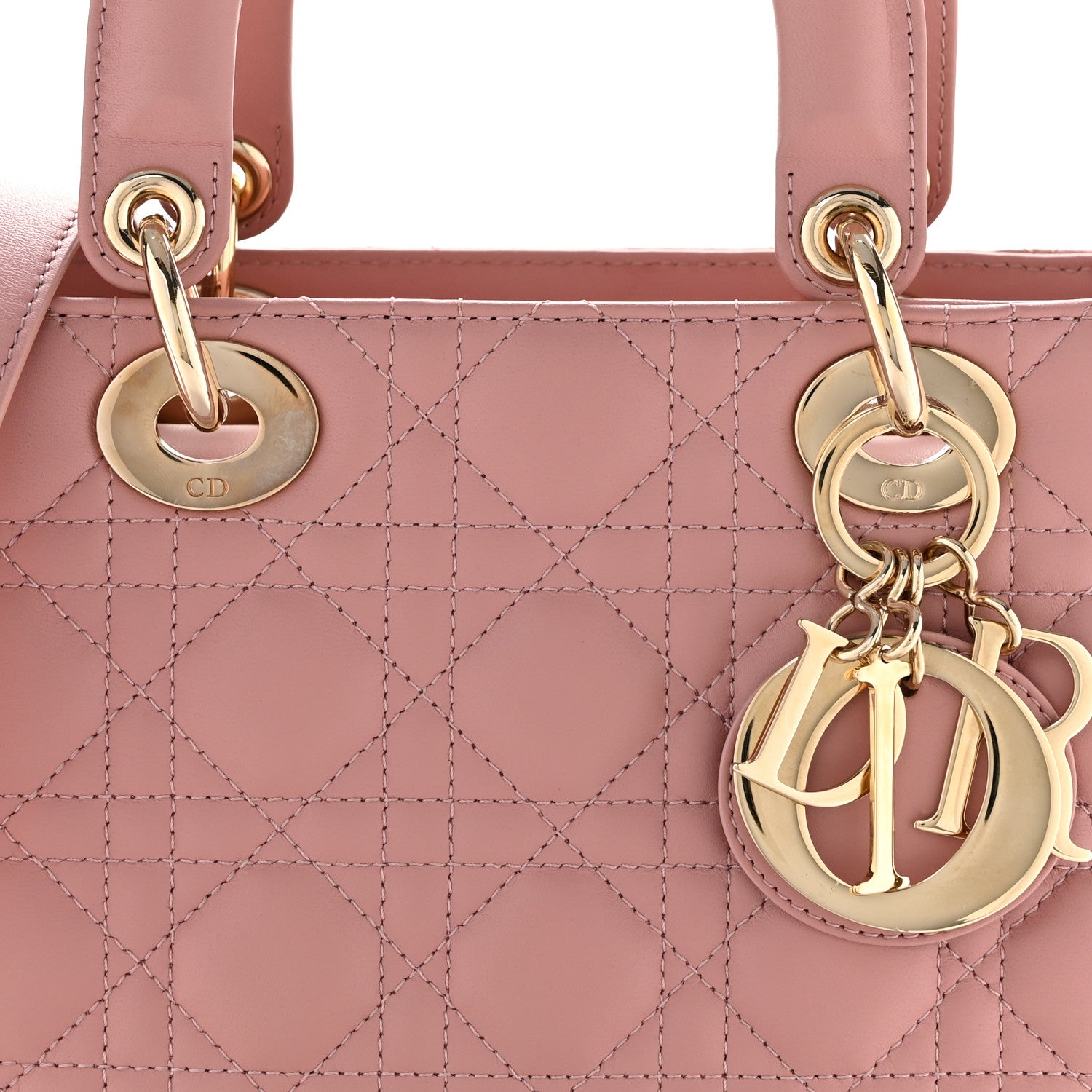 Christian Dior Lambskin Cannage Small My ABCDior Lady Dior Pink 8 of 14